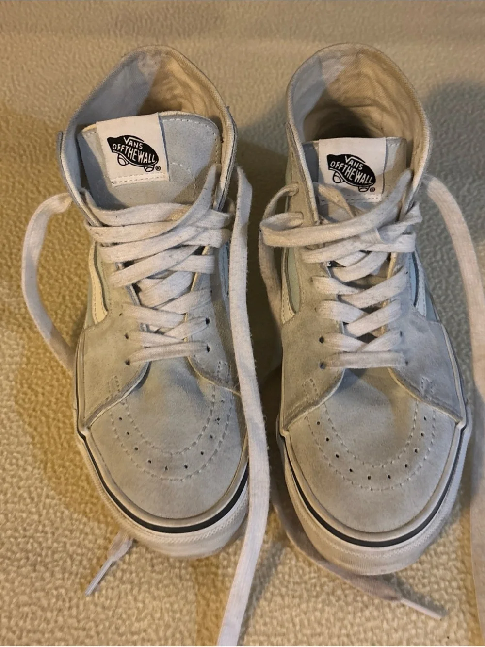 VANS SK8-HI TAPERED Suede Delicate Light Pastel Blue Women Size 7.5  Men Sz 6